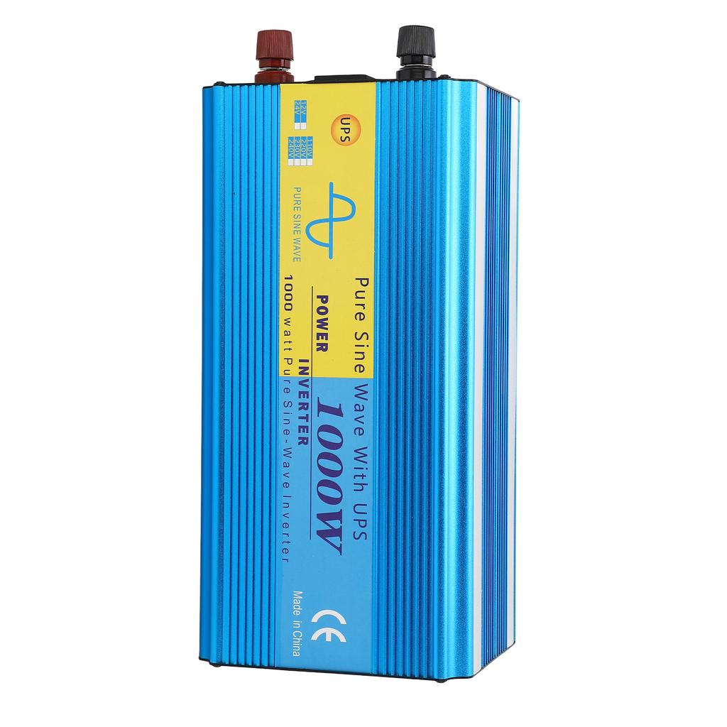 1000W Pure Sine Wave UPS Inverter 2000W Peaking 5V 2.1A USB Port Stable LCD Car Inverter US Plug AC110V