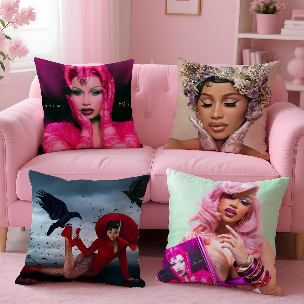 Bold Rap American Sexy Cool Singer CCardi B Cushion Cover Pillow Case Soft Skin Friendly Fabric Concealed Zipper