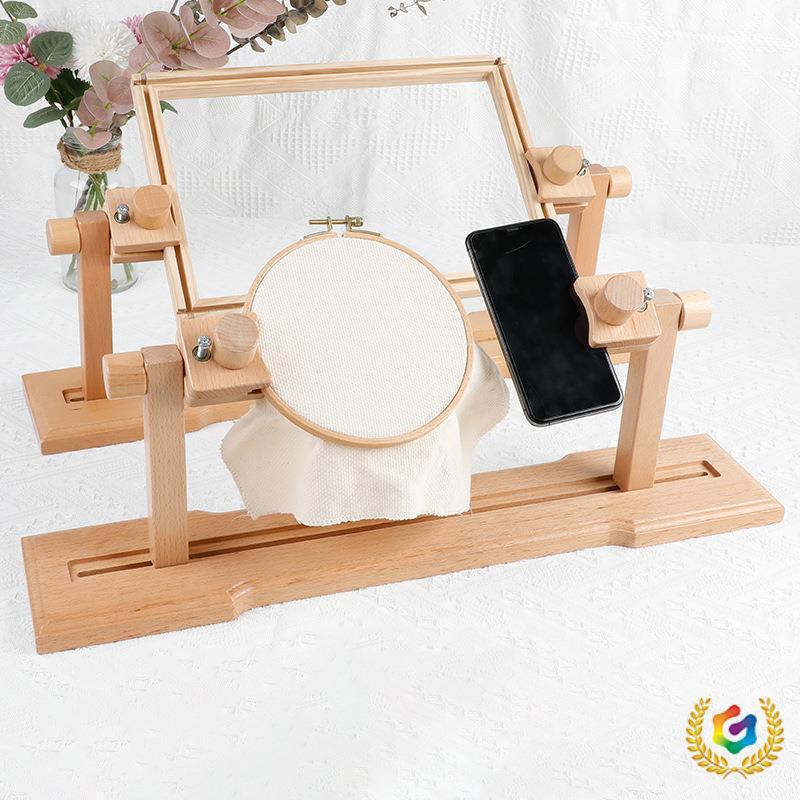 Verstellbarer Buchenholz Kreuzstich- und Stickerei-Tischständer