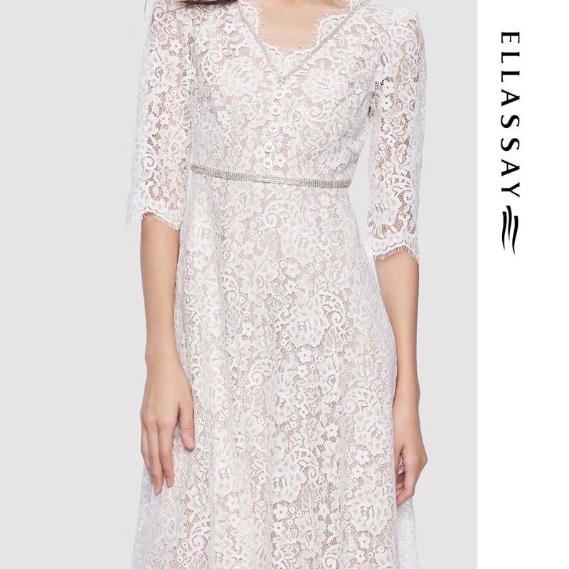 ELLASSAY Baroque Mid-Length V-Neck Dress