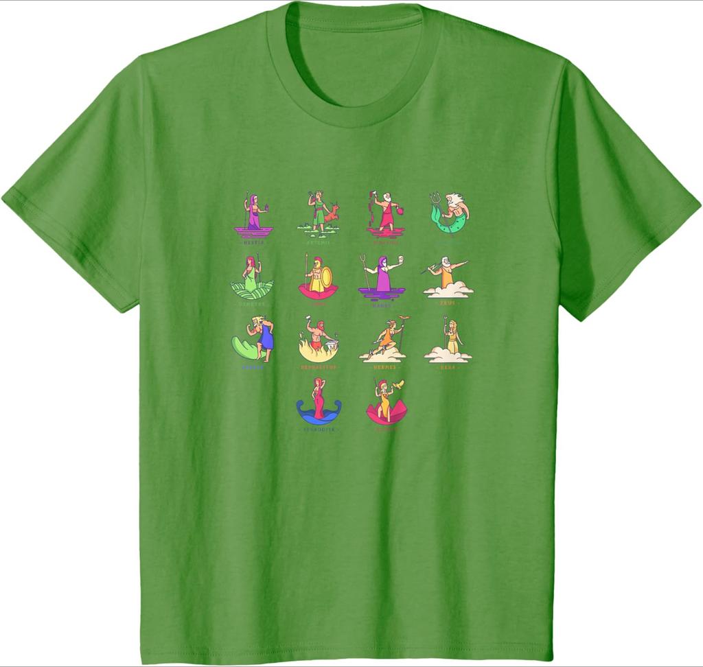 Greek Mythology GodsGods of Greece  design100 cotton summer casual Oneck short sleeve printed Unisexs Tshirt