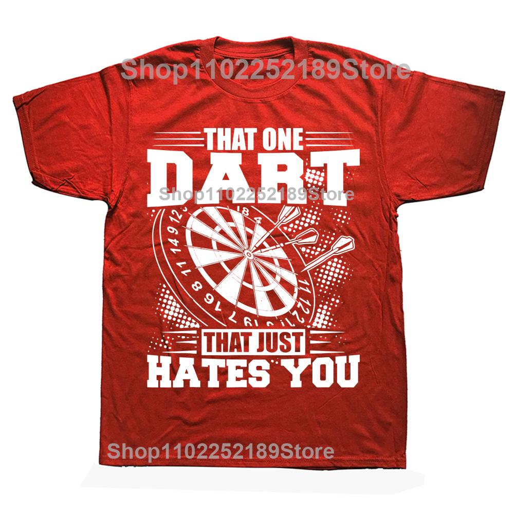 Lustiger Dartspieler Dartspieler Der Eine Darts T-Shirts Grafik Baumwolle Streetwear Kurzarm Geburtstagsgeschenke Sommerstil T-Shirt Männer