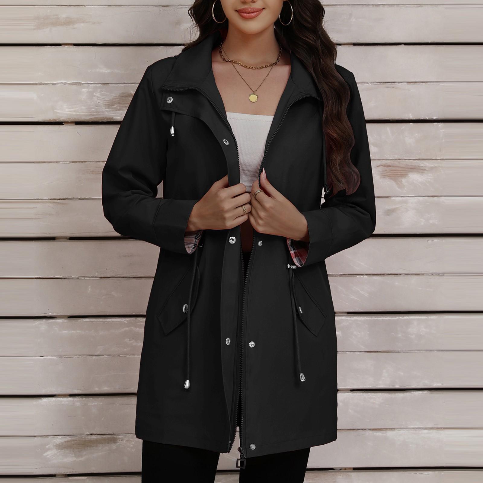 

Женская мода, новая утягивающая куртка с капюшоном и хардшеллом, женская повседневная куртка XXL чёрный