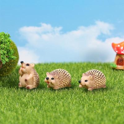 Adorable Hedgehog Miniature Resin Ornament for DIY Crafts