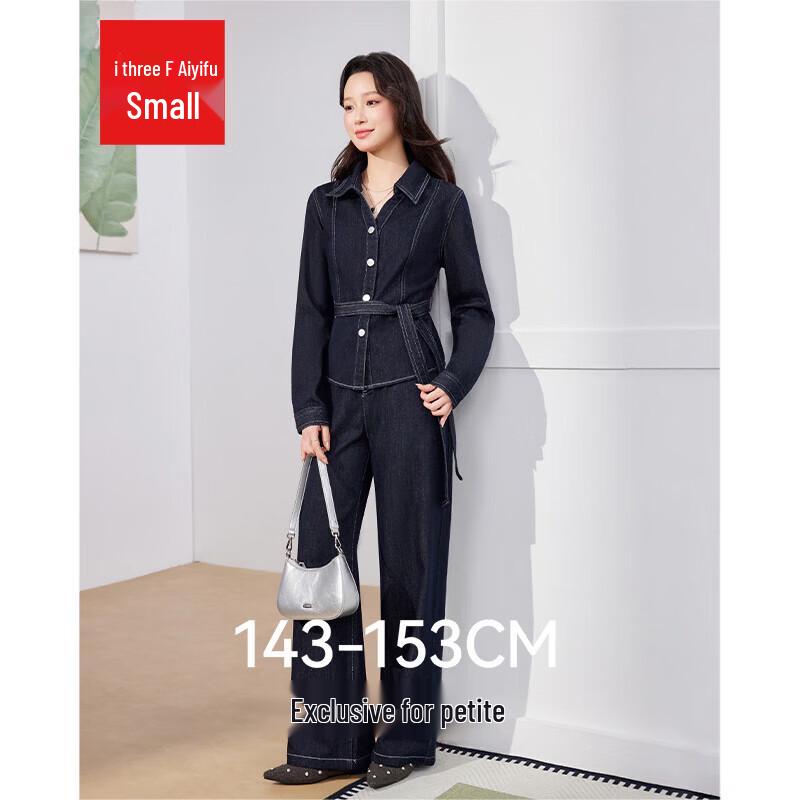IEF Petite Корейский стиль Джинсовый комплект из двух предметов L