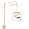 3Pcset Baby Wooden Bed Bell Bracket Mobile Hanging Rattles Toy Hanger Baby Crib Mobile Bed Bell Wood Toy Holder Arm Bracket
