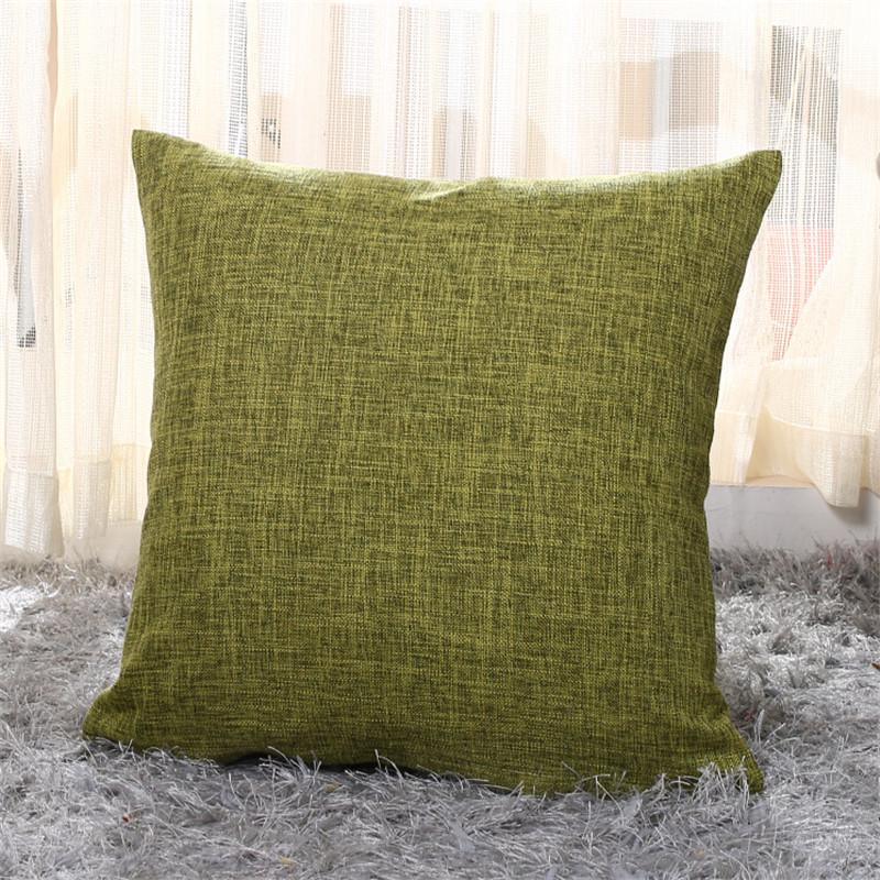 40x40cm/ 45x45cm Solid Color Cotton Linen Sofa Cushion Cover Throw Pillowcase Home Decoration