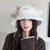 Fisherman Hat Women's Autumn and Winter Korean Version Versatile Face Showing Small Bucket Hat Lamb Plush Basin Hat Japanese Cute Warm Hat