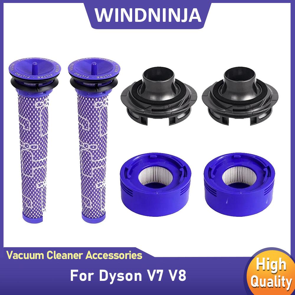 Pre-Filter and HEPA Post-Filter Kit for Dyson V7 V8 Cordless Vacuum Cleaner Rear Motor Cover Replacement Parts