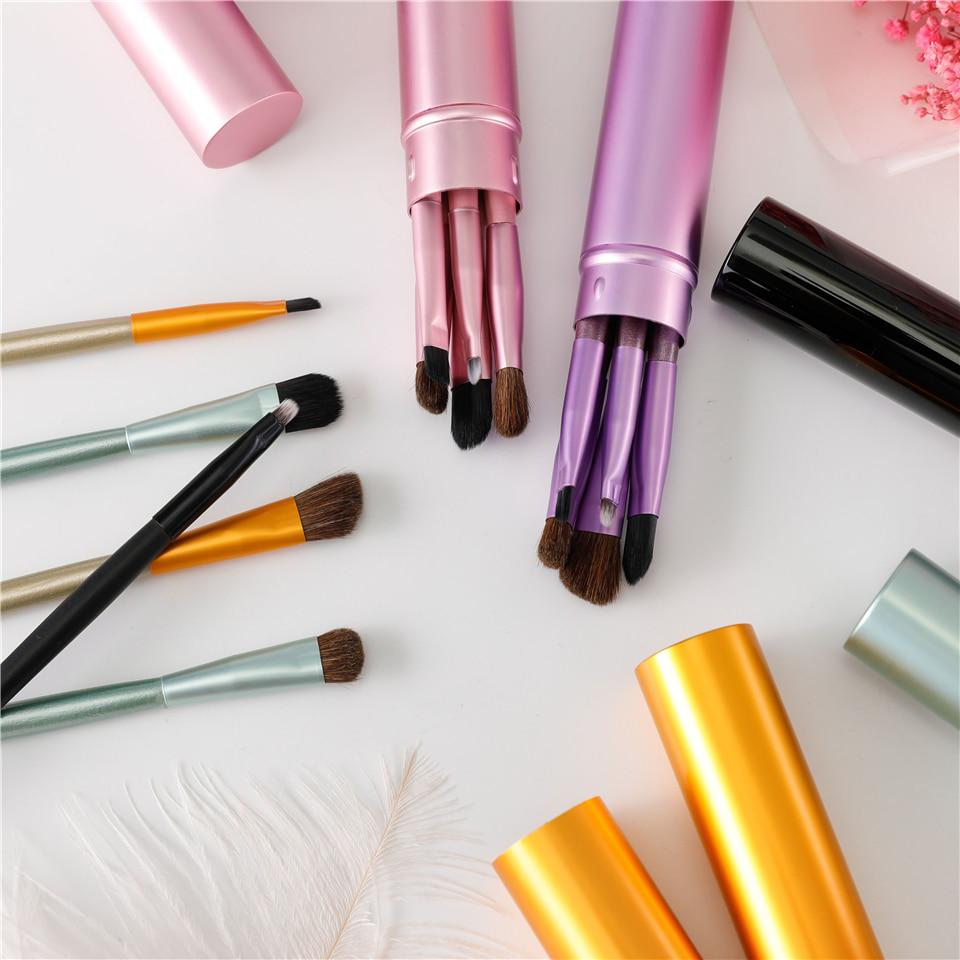 5ks přenosných mini štětců na líčení očí Set Eyeshadow Eyeliner Eyebrow Brush