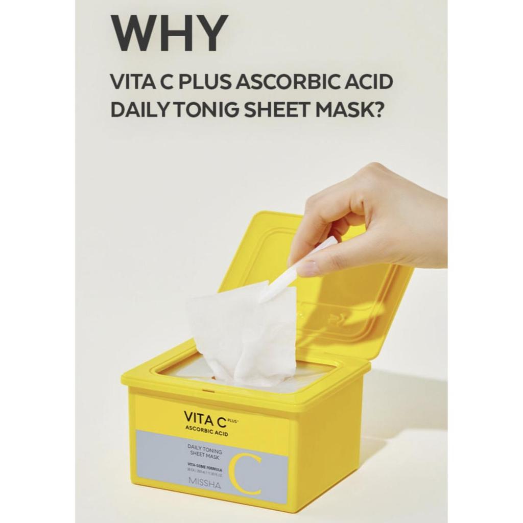 MISSHA Vita C Plus Daily Toning Sheet Mask 350ml 30ea
