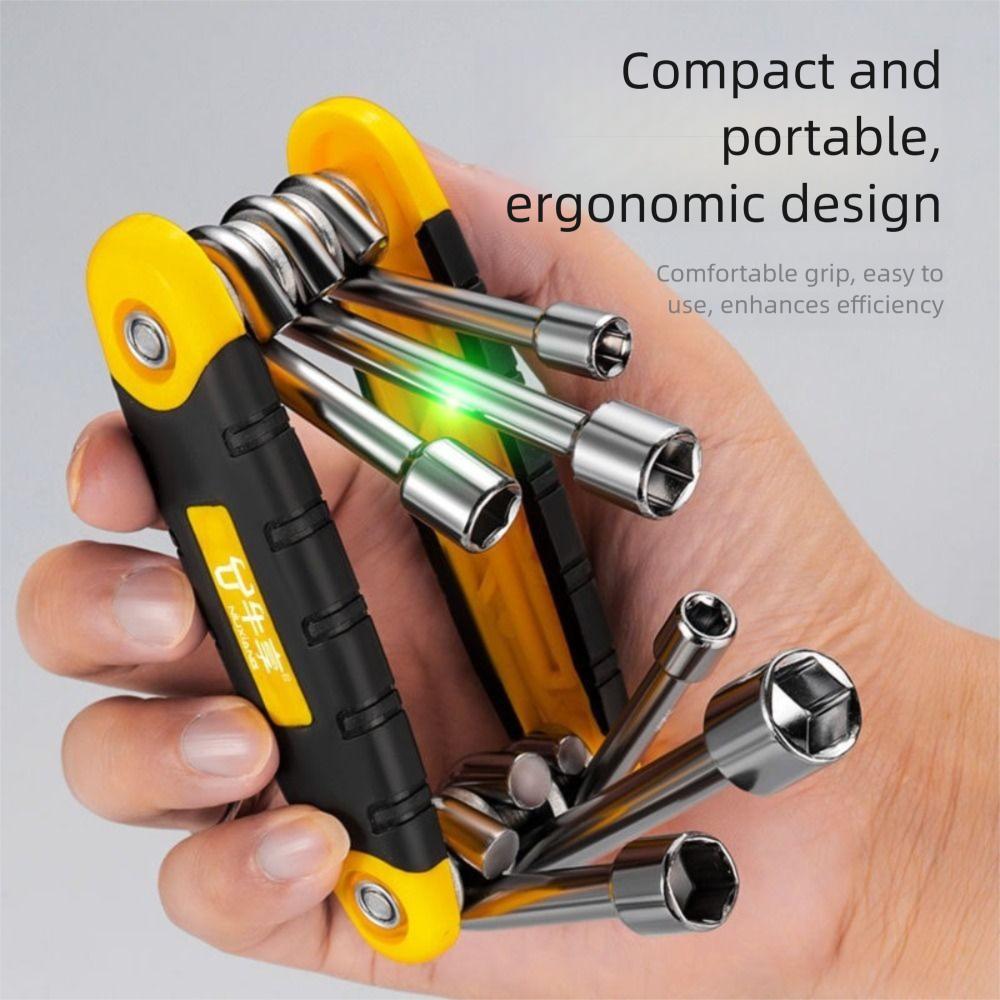 Portable Hex Key Set Folding Socket Wrench Standard Allen Wrench Set  Home