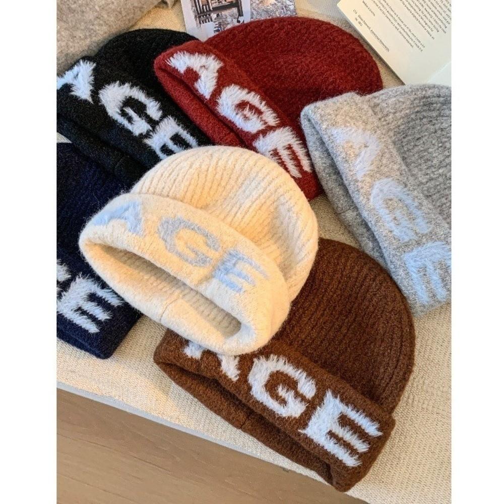 Ear Protection Knitted Beanie Hat Polyester Warm Earflap Beanie Hat For Women
