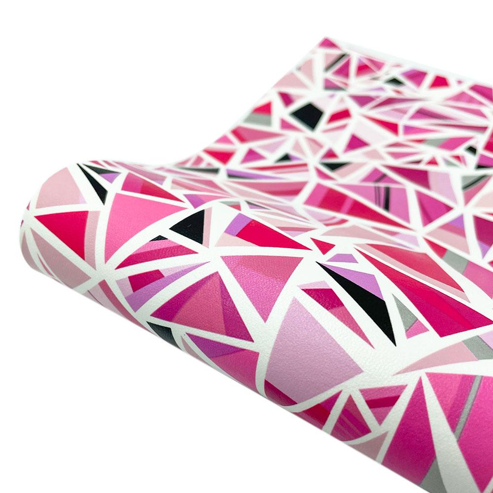 

Geometric Graffiti Star Dot Pattern PVC Vinyl PU Leather Fabric Roll Candy Color for DIY Craft Bow Making Bags Decor Hair Clips A5 20cm x 15cm