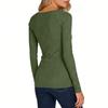 Women's And Winter Slim Bottom T-shirt Fashion Casual Color Pullover Long Sleeve Top
