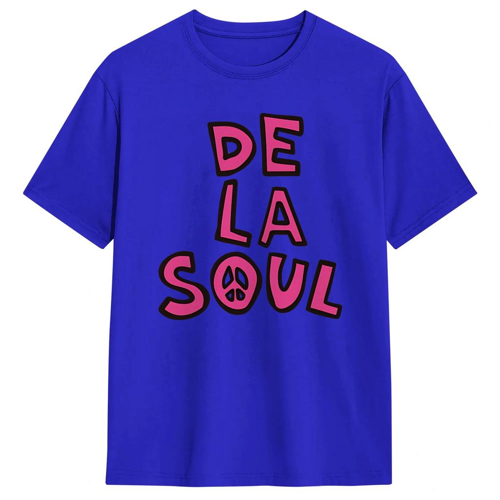 Hip Hop De La Soul TShirt Summer 100 Cotton TShirts For Unisex Harajuku Casual Tshirt Short Sleeves Vintage Top Tees