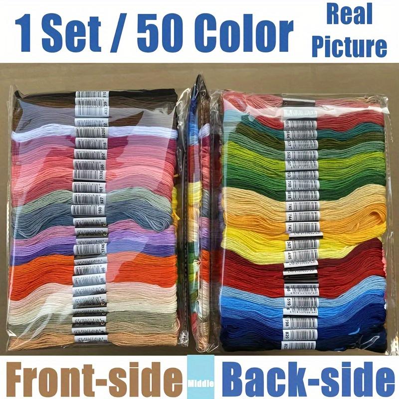 

50 катушек высококачественной вышивальной нити, богатые цветовые сочетания, подходят для вышивки крестом, рукоделия и швейных проектов