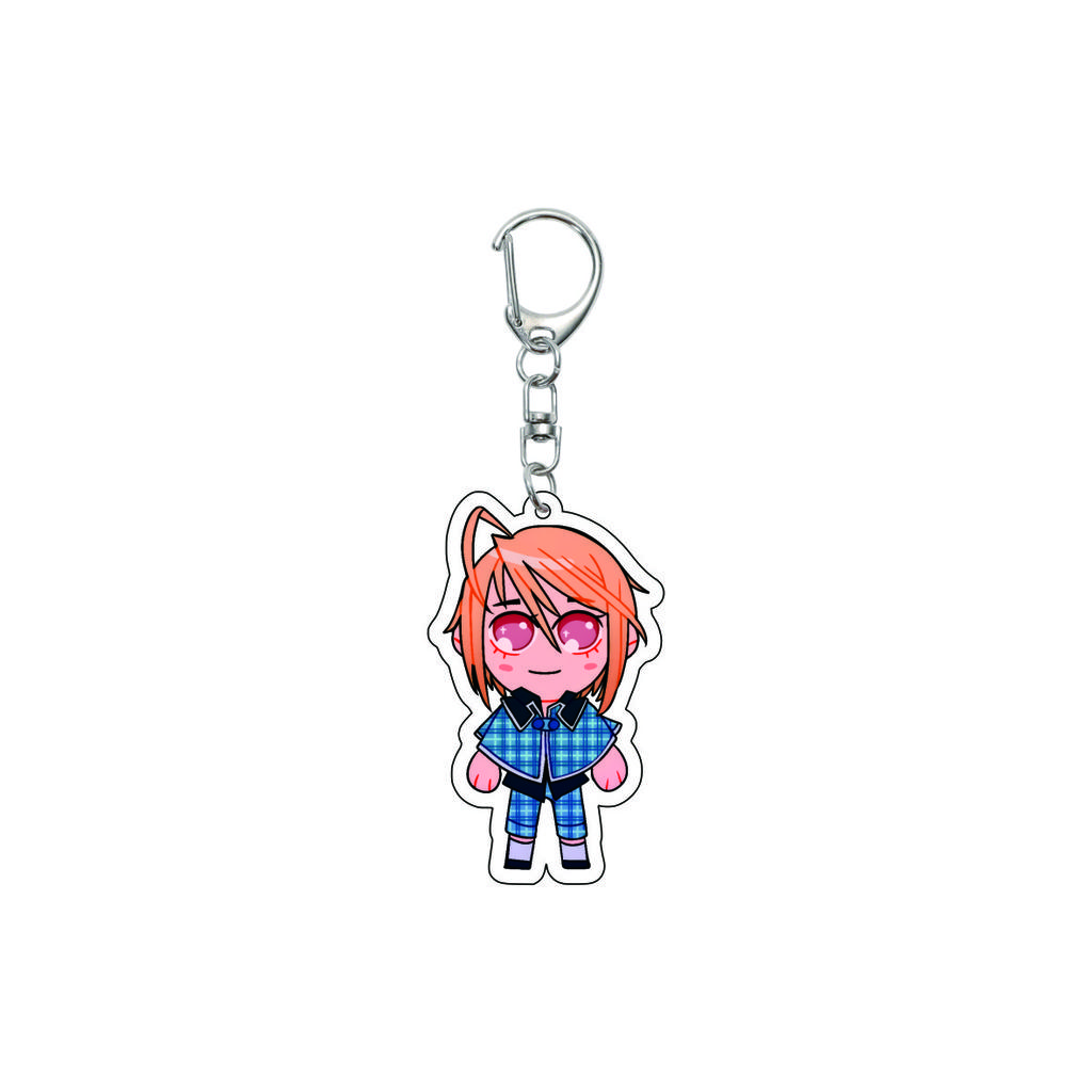 55MM Anime Shugo Chara Keychain Yume Hinomori Kuroya Kaito Haruto Yashiro Key Chain Acrylic Model Plate Christmas Gifts