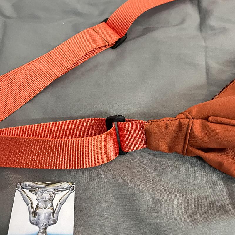 Orange Canvas Crossbody Bags for Women Fashion Handbags Casual Hobos Chest Bag Pouch Student Shoulder Cross Bag
