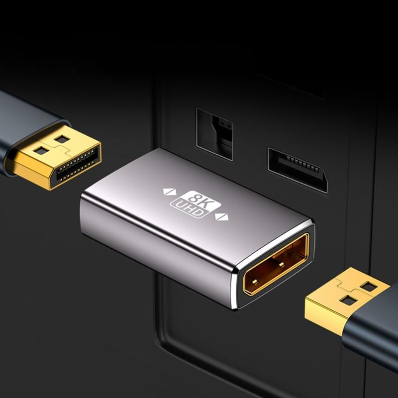 Travel High Bandwidth 8K@60Hz DP1.4 Adapter 32.4Gbps Data Transfer Multiple Device Compatibility