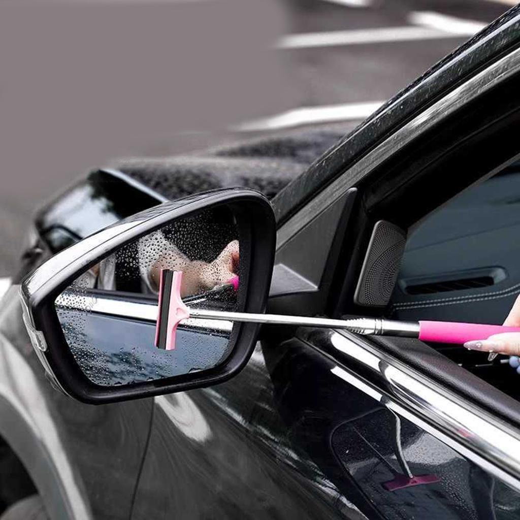 2PCS Retractable Car Wing Mirror Squeegee Foldable Portable Cleaning Tool Suitable for Window Windshields & Shower Doors