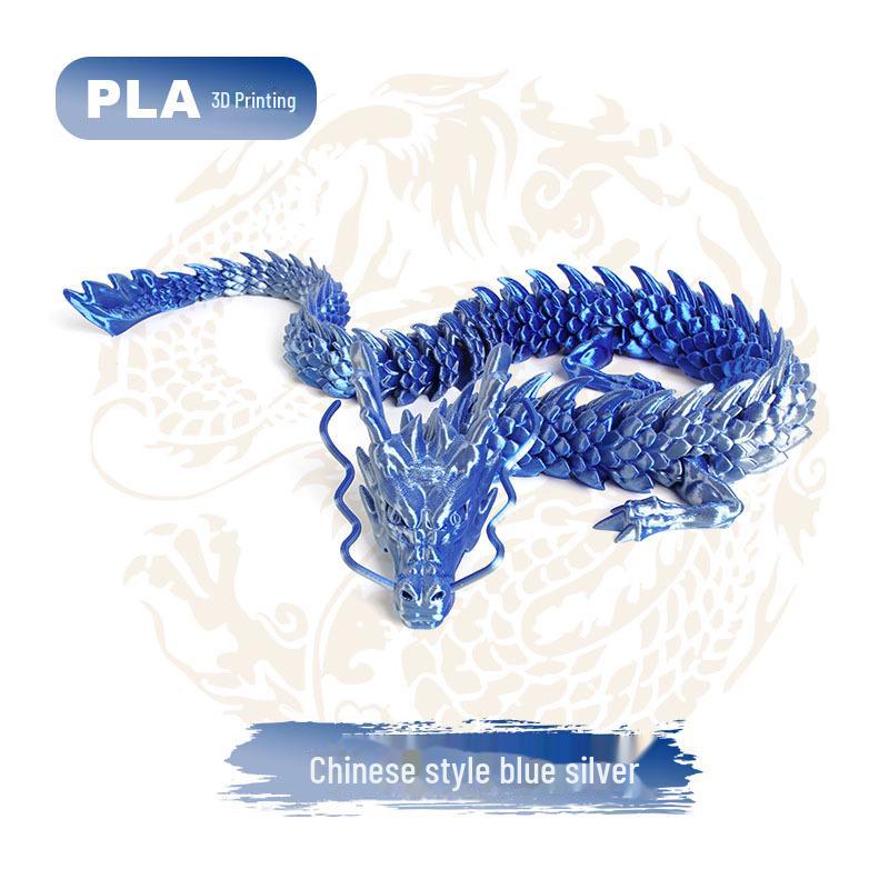 "Handcrafted 3D Printed Crystal Dragon Ornaments - Chinese Dragon & Dragon Egg Toys"