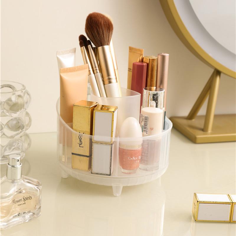 1PCS 360° Rotating Cosmetic Organizer Desktop Small Items Storage Shelf for Home Dresser, Bathroom Countertop, Desk Organizer.