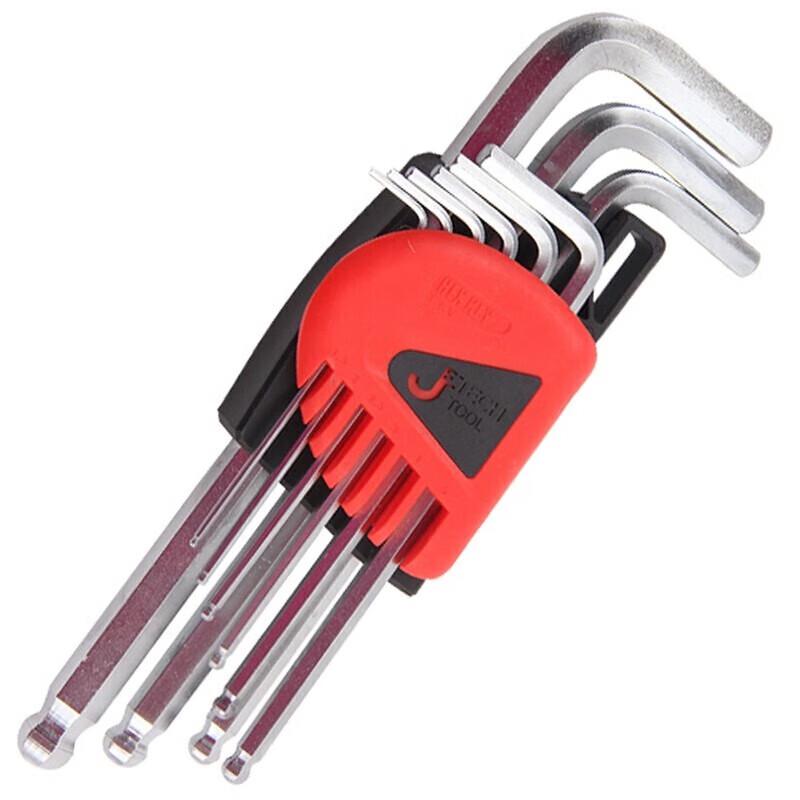 SMVP 9-Piece Extra Long Metric Hex Key Set CN plug (adapter included)