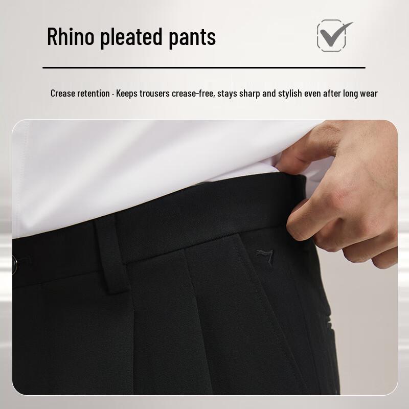 Septwolves Men's Rhino Pleat Wrinkle-Resistant Business Trousers