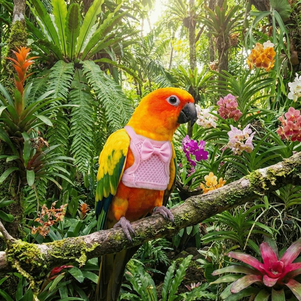 Adjustable Parrot Flying Harness Breathable Parrot Vest Practical Bird Training Rope  Budgie