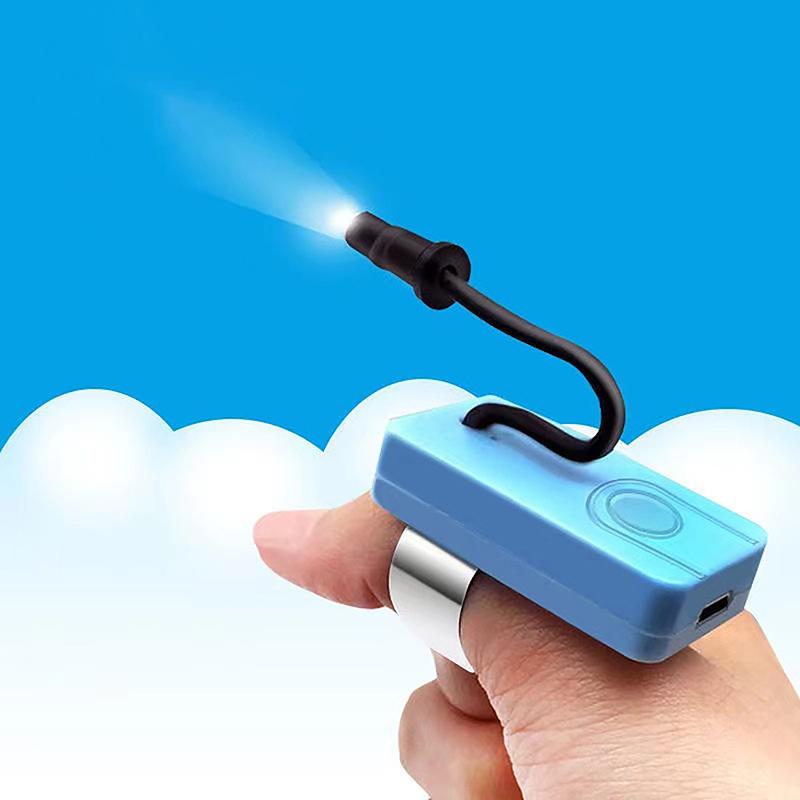 Pink Practical Ear Picking Tool Led Thumb Light Picks Supplies Removing Wax Rechargeablethree-Level Brightness Earpick Lamp