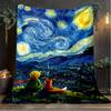 1PC Little Prince Blanket Flannel Throw for Sofa, Indoor, Camping, Living Room, Office, Chair, And Bed Soft Birthday Christmas Gift