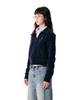 Iugamakaras Velor Collar Zip-Up Jacket (Navy)