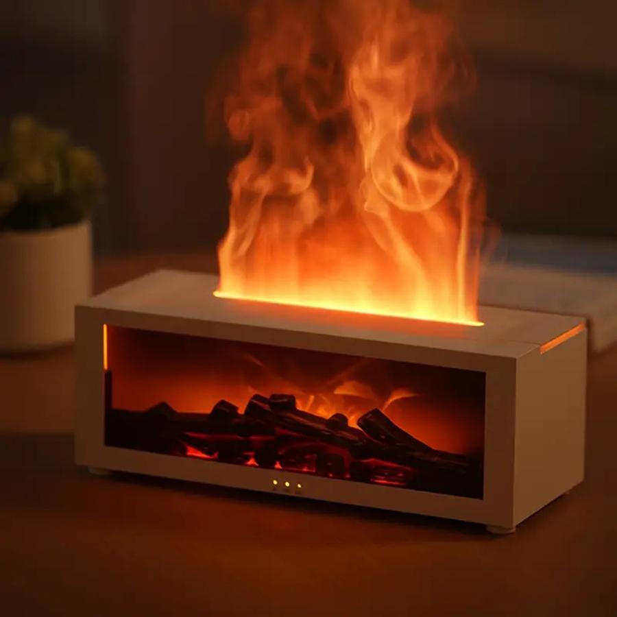 Xiaomi Fireplace Humidifier Aromatherapy Diffuser, Equipped With Remote Control Color Lights, Automatically Shuts Off In Case Of Water