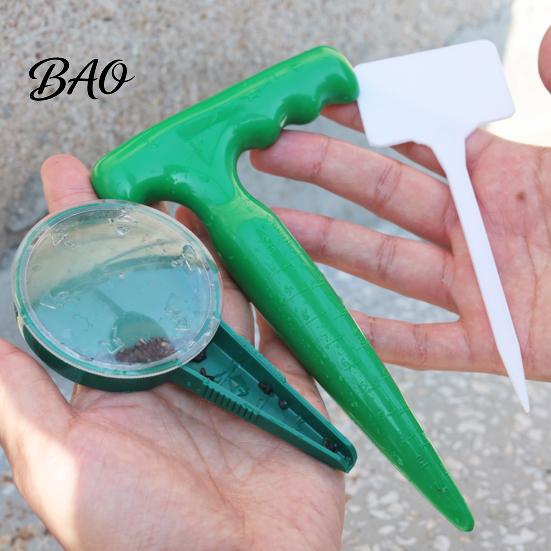 Durable Seeds Dispenser Dispenser, Handheld Garden Seeder Sower with 5 Dial Settings, Ergonomic Plastic for Planting Dibber, Plant Labels, Sowing Tool