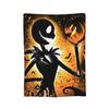 Albtraum Jack Skellington Flanelldecken The Nightmare Before Christmas Vintage Überwurf für Zuhause 125*100cm Teppichstück,