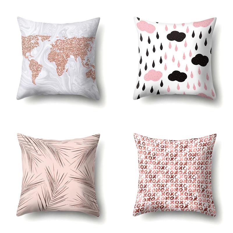Polyester Pillowcase Automobile Decoration Home Printed Pillowcase Car Cushion Cover Bedside Pillowcase