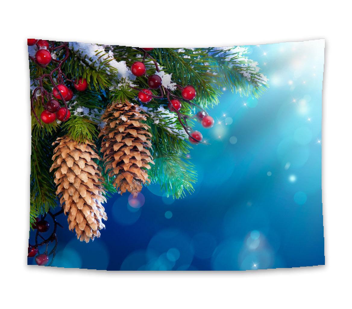 С Рождеством печатный домашний декор гобелен настенный для спальни гостиной Настенный — фото 19