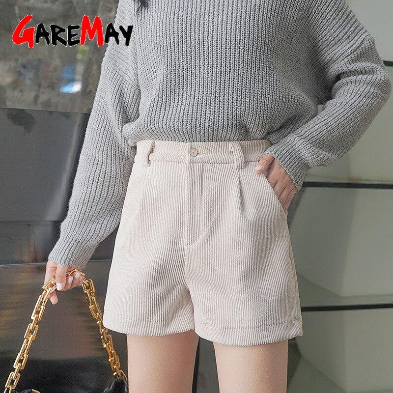 Nuovo arrivo 2020 Vita alta Pantaloncini a coste Pantaloni Gamba larga  Loose Autunno Casual Vintage Caldo Pantaloncini invernali da donna acquista  in modo economico — spedizione gratuita, recensioni reali con foto — Joom