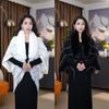 Knitted Plush Wraps Scarf Winter Warm Tassel Loose Shawl  for Evening Dresses Wedding