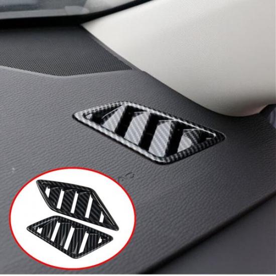 For Mitsubishi Outlander 2022 2023 Carbon Fiber Dashboard Air Outlet Vent Cover