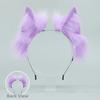 Faux Fur Cosplay Headwear Solid Color Animal Ear Headban Fashion Cat Ears Headband  Women