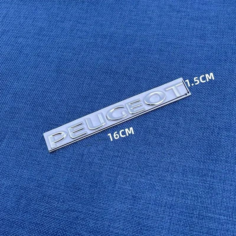 Alloy Car Rear Trunk Emblem Modified Sticker for Peugeot206 207 208 301 307 308 406 407 408 508 607 2008 3008 4008 5008 GT