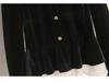Plus Size Women's Autumn & Winter High-End Loose Top with Black Skirt Two-Piece Set
