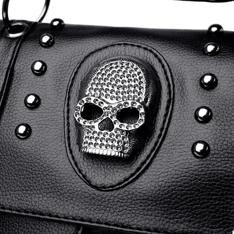 Women Handbag Large Capacity High Quality Female Skull Rivet Crossbody Bag Hiphop Punk Style Fashion Shoulder Travel Bags
