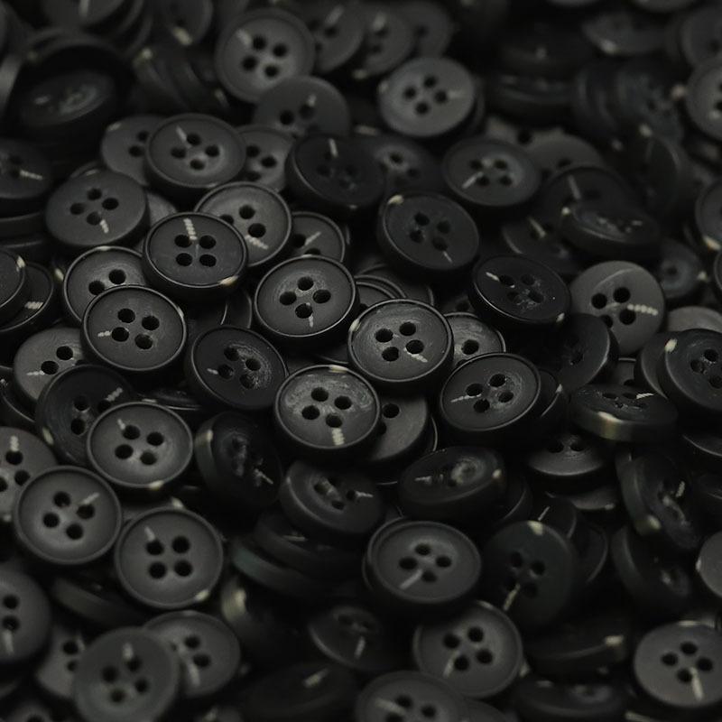 

5 шт. черные пуговицы из смолы с четырьмя ушками аксессуары вязаный кардиган рубашка поло рукав воротник маленькая пуговица мужские и женские осенние и летние пряжки 1 #[W2608 #11mm four-eye thin-edged black]
