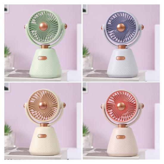 Mini-Schreibtischventilator 100 Geschwindigkeiten Winkelverstellbar USB-wiederaufladbar Sommer Handventilator Tragbar Outdoor Reise Mini Persönlicher Ventilator