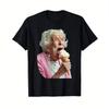 2026Nuova Divertente Maglietta Nonna che Lecca Gelato Versione Classica Morbida e Confortevole Tessuto di Alta Qualità