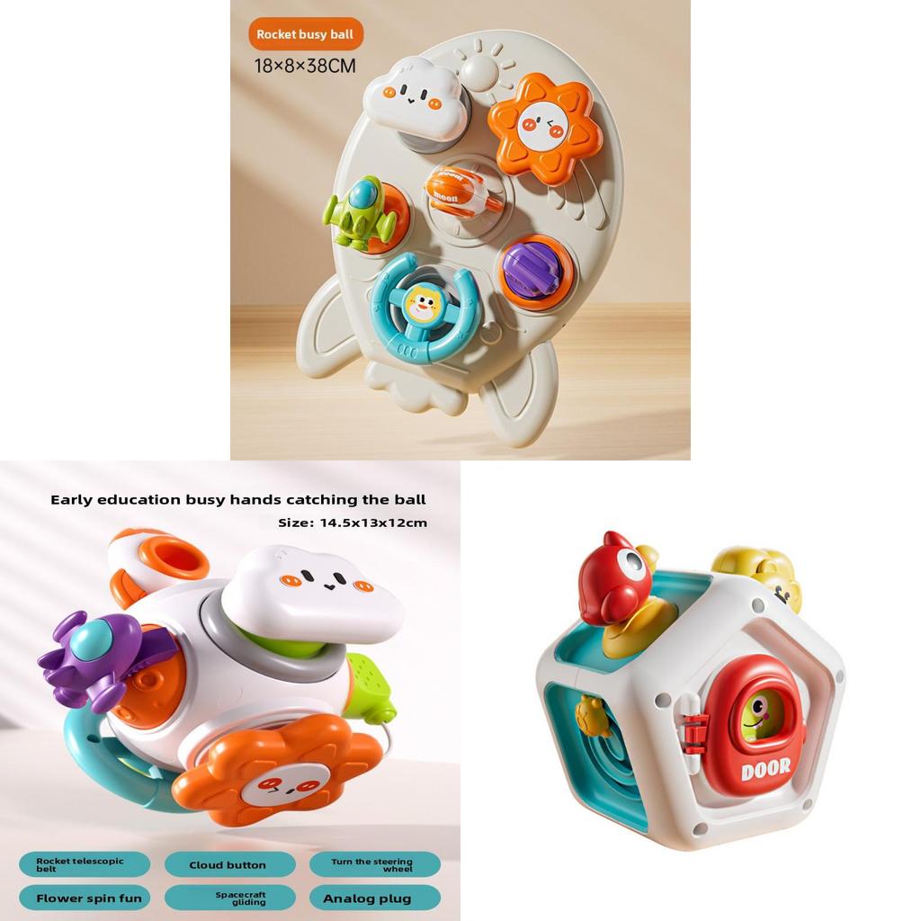 Baby Multifunction Seven Sided Busy Ball Sensory Toy For Early Education And Development