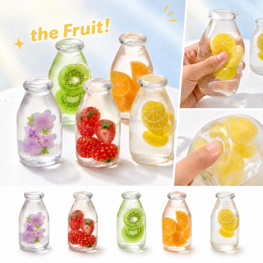 Milk Bottle Shaped Toy, Cute Stress Toy, Random